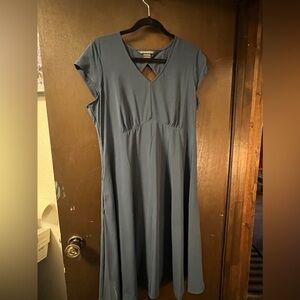 Blue Cap Sleeve Dress. EUC